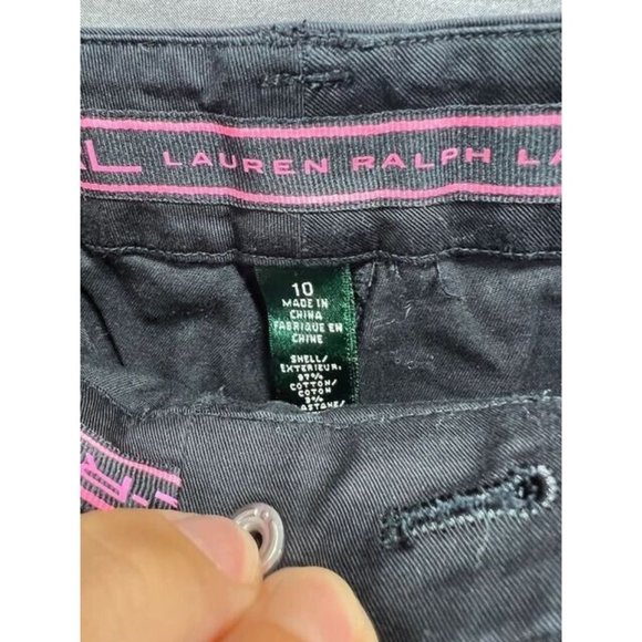 Lauren Ralph Lauren Capri Womens 10 Black Pockets Zip Button Ladies 34x20. - Picture 4 of 10